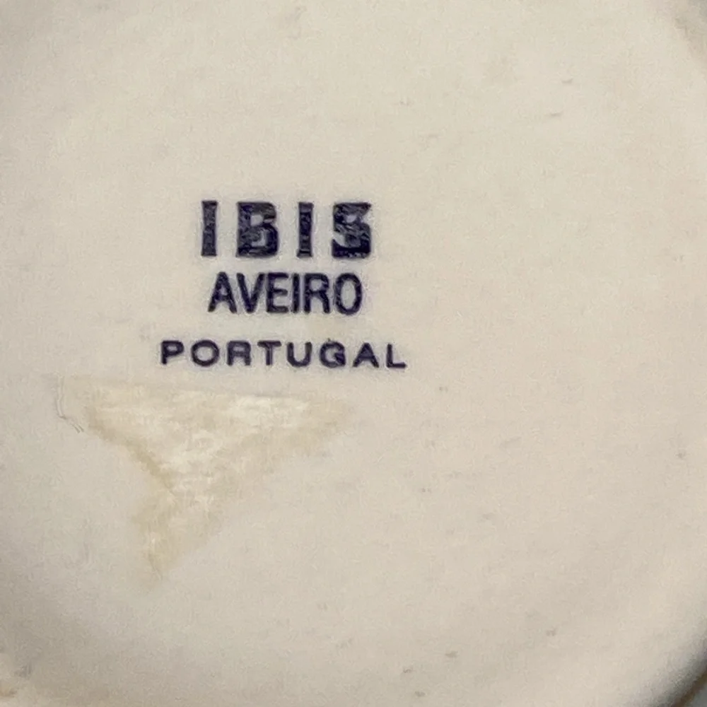 IBIS Aveiro Miniature Ceramic Vase Bird Floral Pattern Made in Portugal EUC.